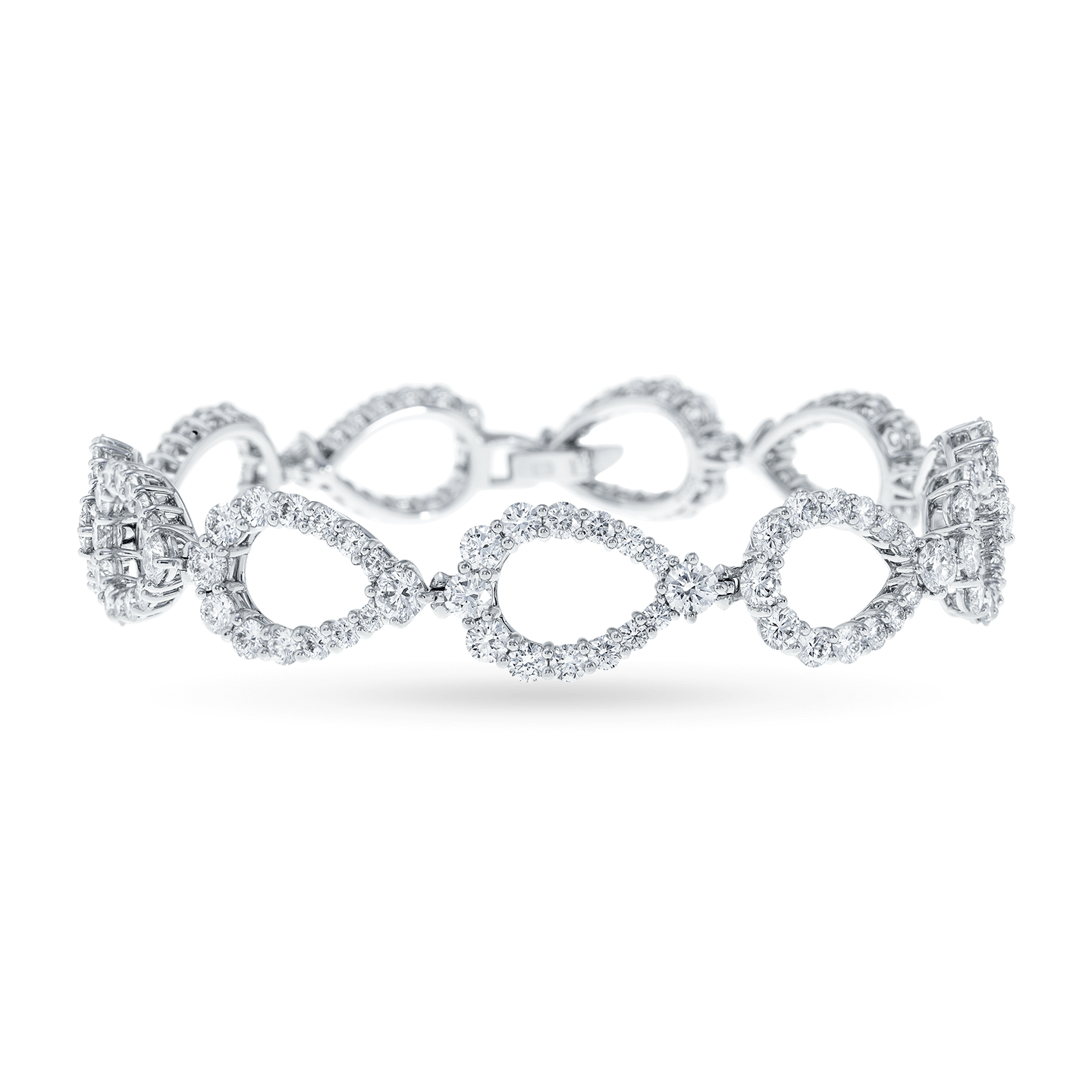 Front view of the Diamond Loop Diamond Bracelet