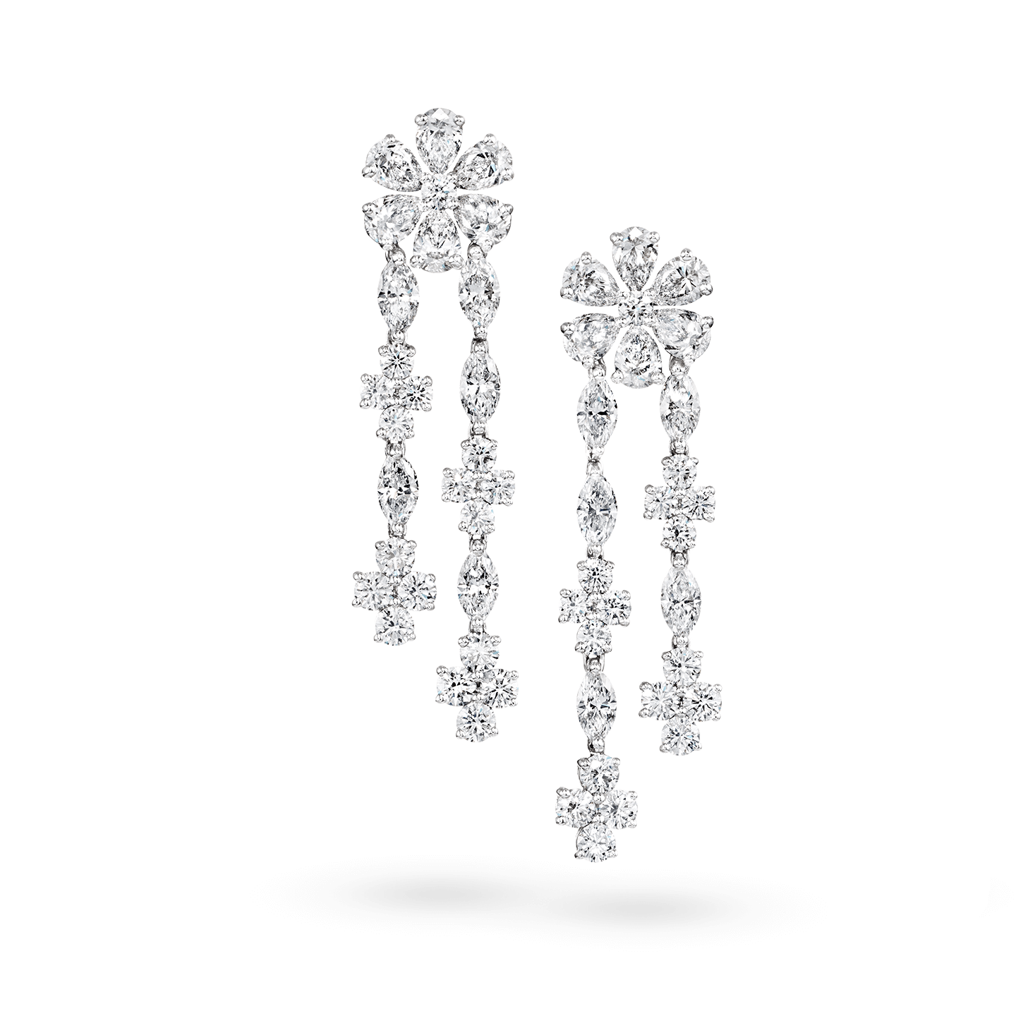 Forget-Me-Not系列Diamond Drop鑽石耳環正面視圖