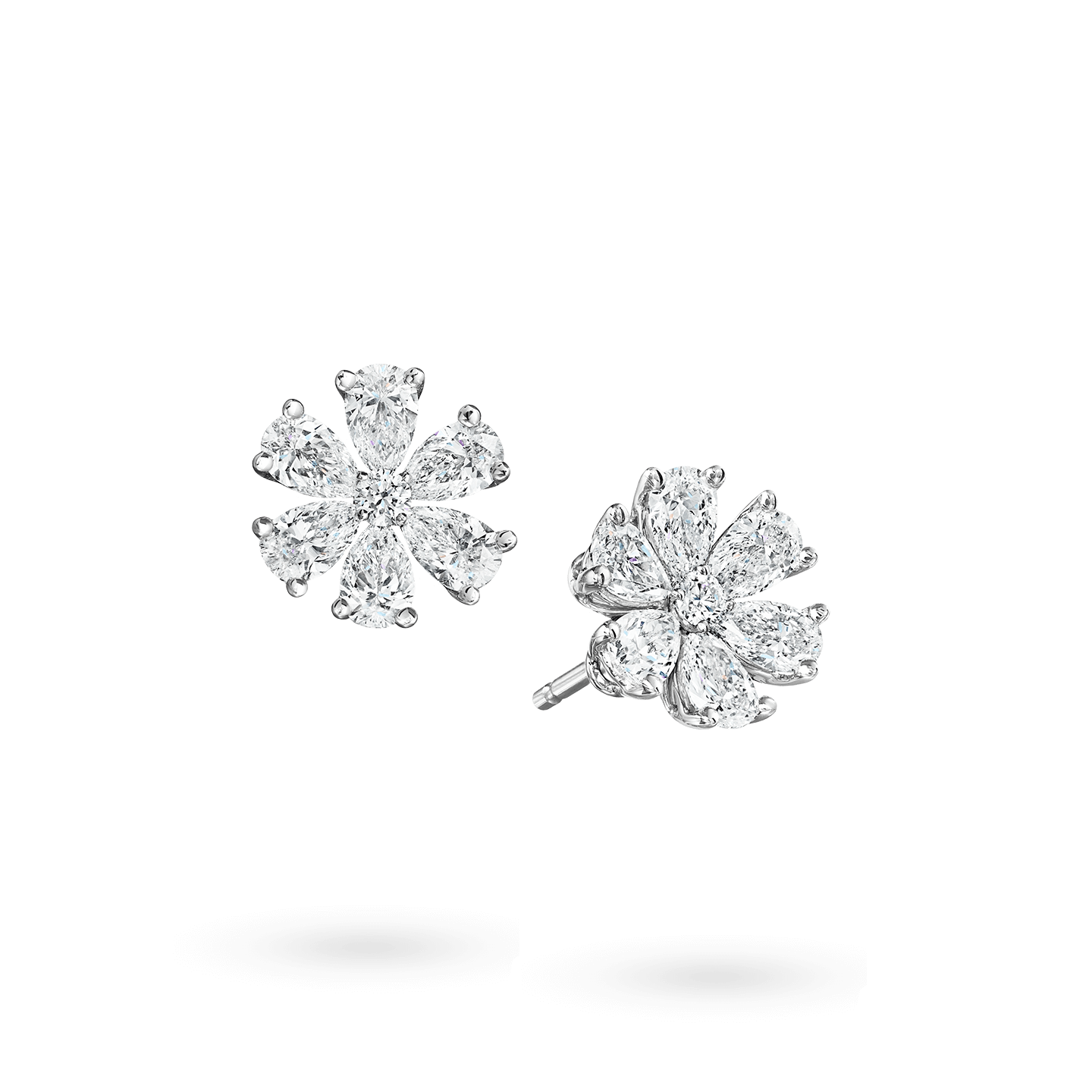 Forget-Me-Not钻石耳环斜视图
