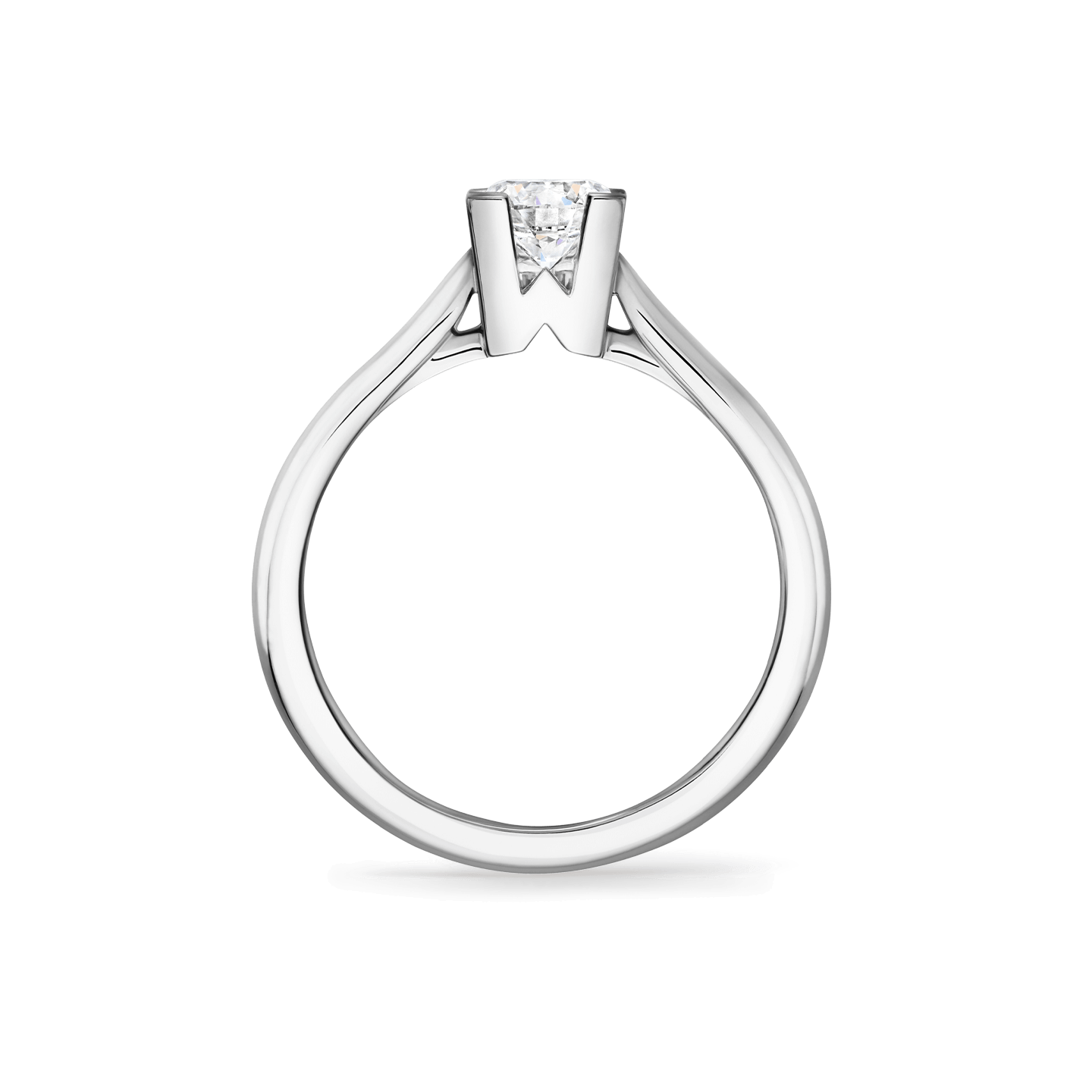 Autre vue latérale de la Bague de fiançailles HW Logo diamant taille brillant