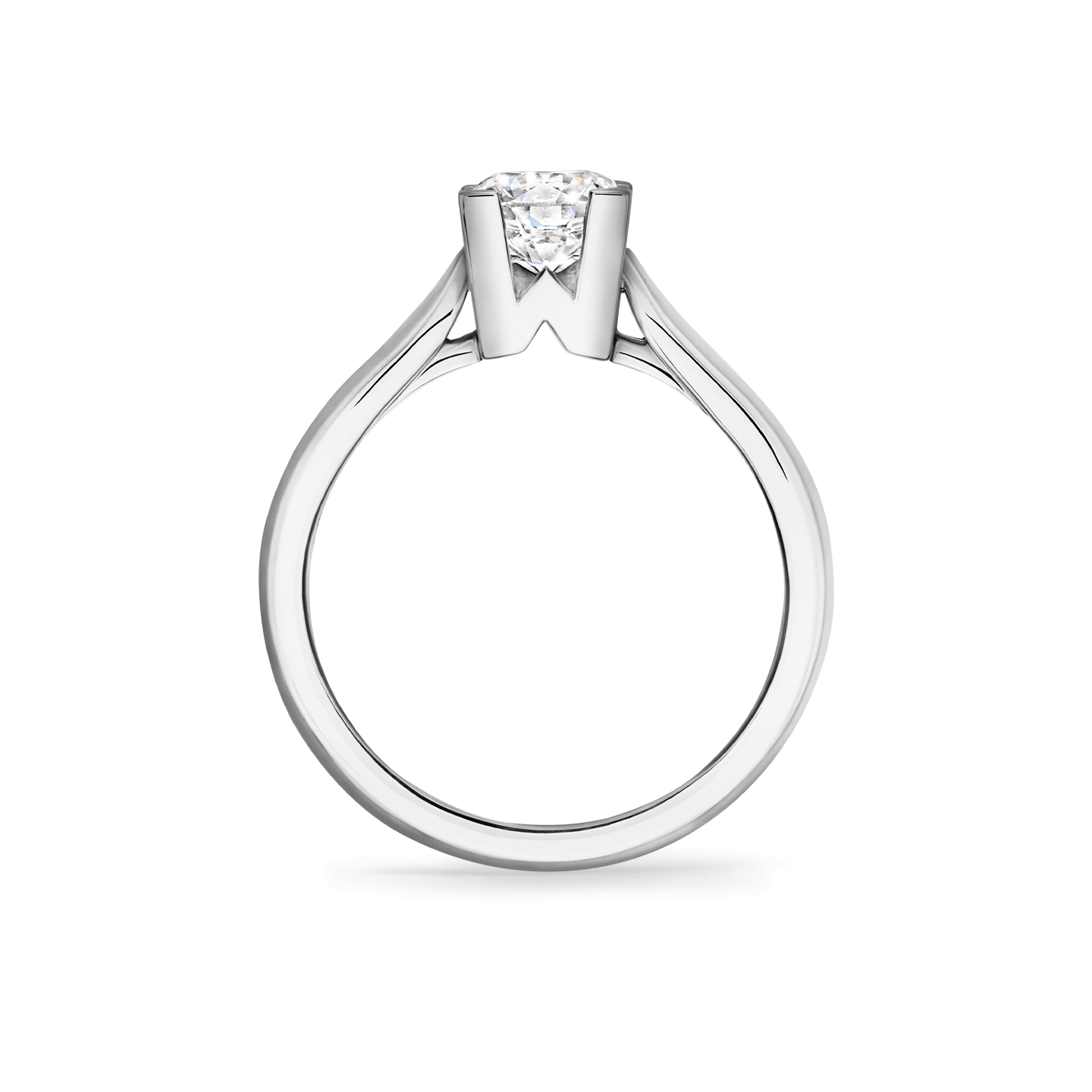 Autre vue latérale de la Bague de fiançailles HW Logo diamant taille brillant