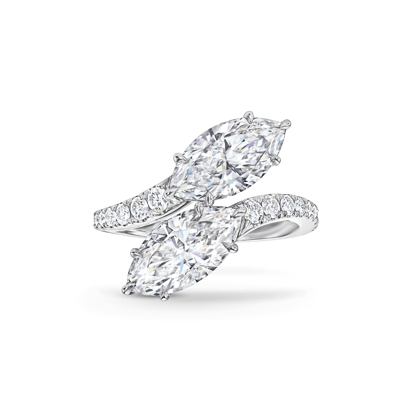 Front view of the Bridal Couture Marquise Diamond Engagement Ring