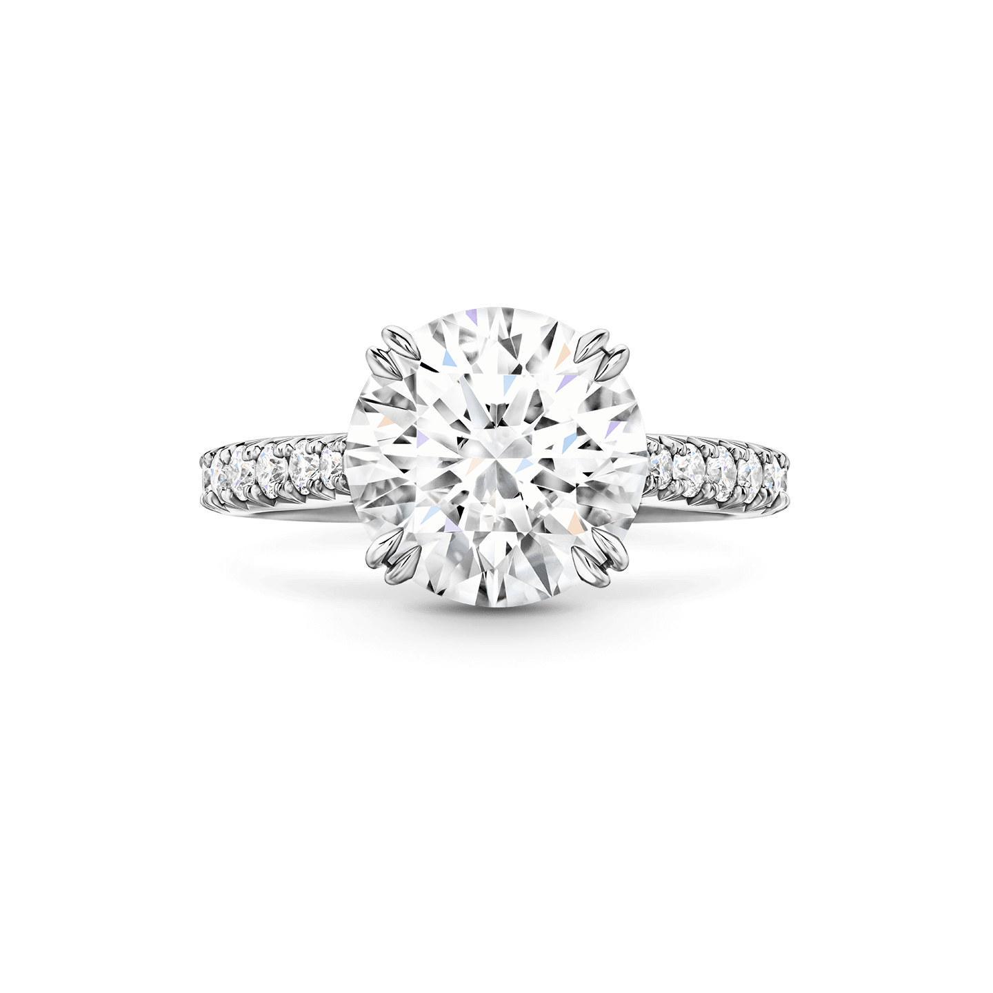 Vue de face de la Bague de fiançailles Brilliant Love en diamant 
