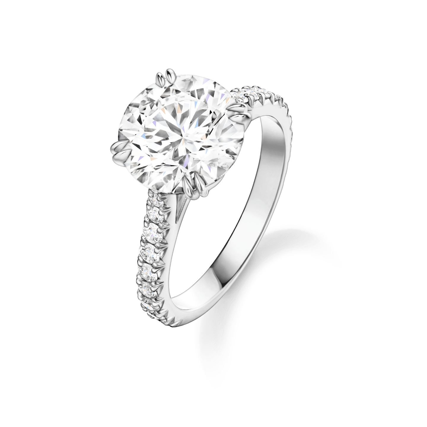 Vue en angle de la Bague de fiançailles Brilliant Love en diamant 