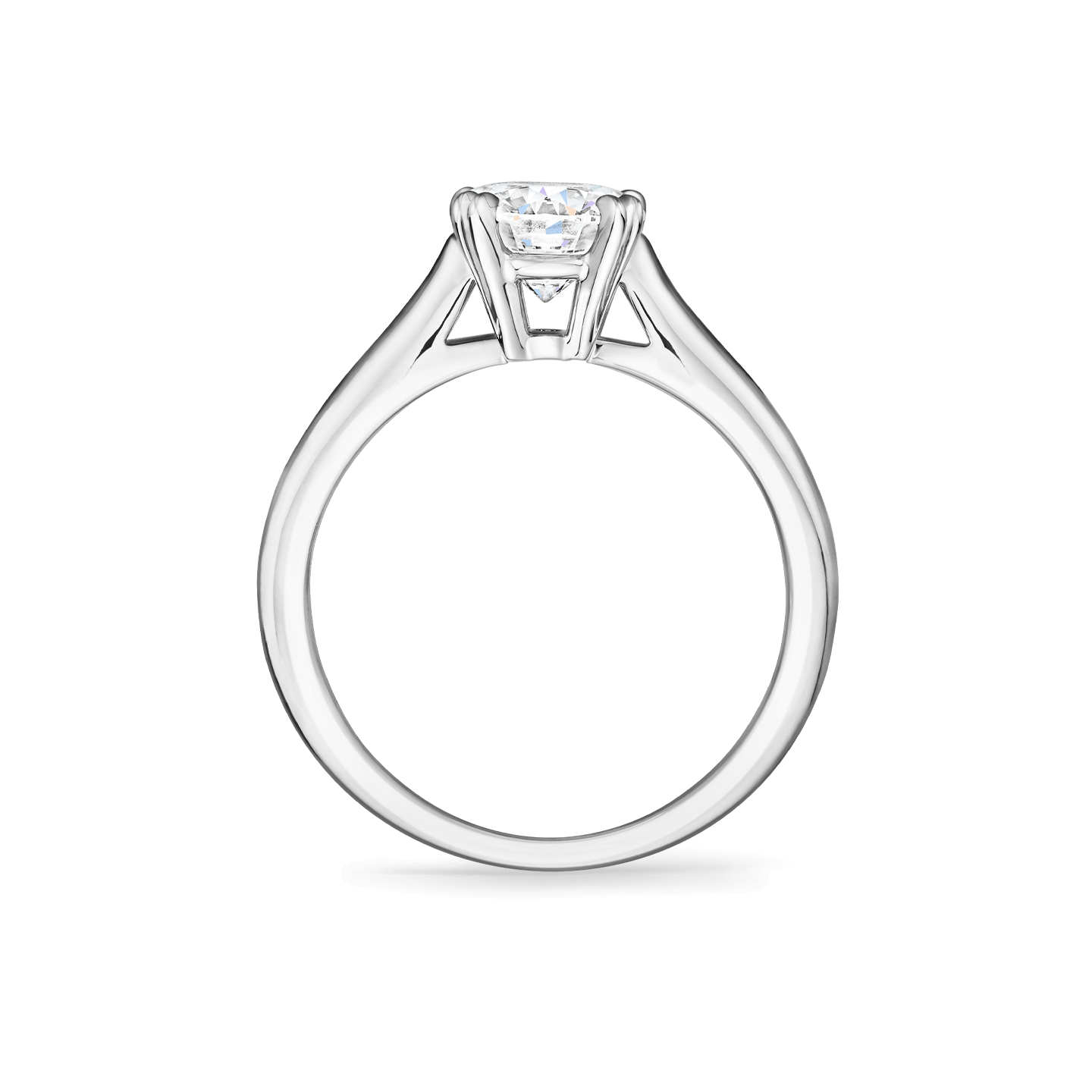 Side view of the Solitaire Round Brilliant Engagement Ring