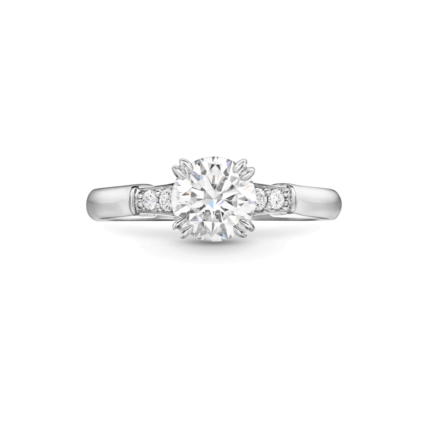 Front view of the Tryst Round Brilliant Diamond Engagement Ring