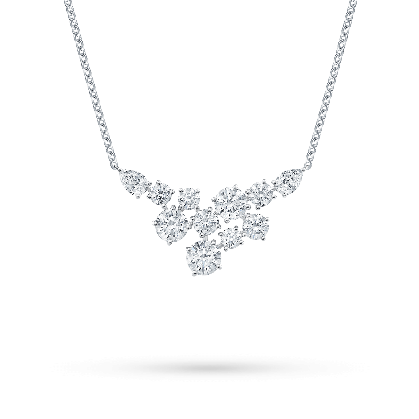 Sparkling Cluster Diamond Pendant on a chain