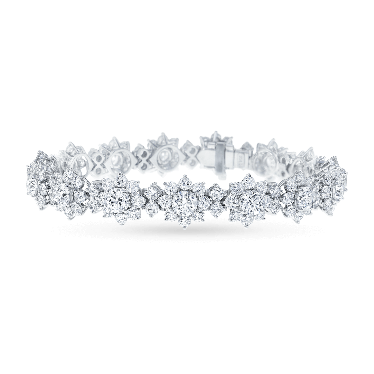 Vue de face de la Bracelet  Sunflower en diamant, Large