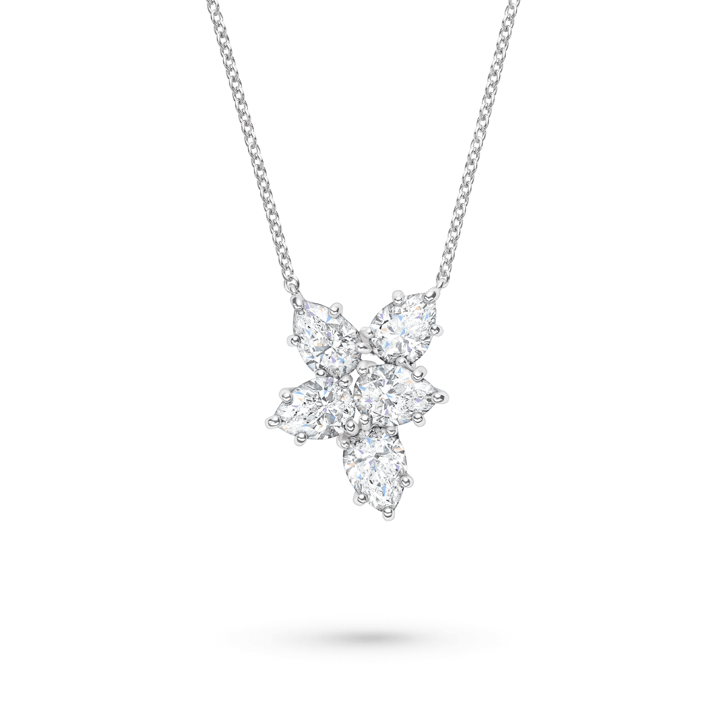 Winston Cluster Diamond Pendant, Large on a chain