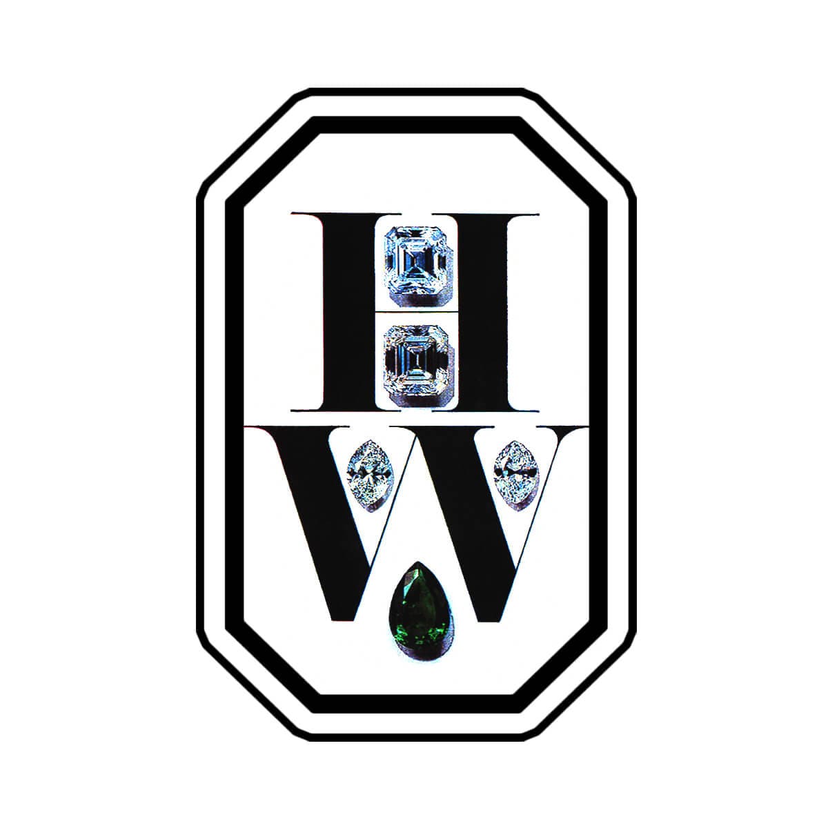Harry Winston logo with rare jewels